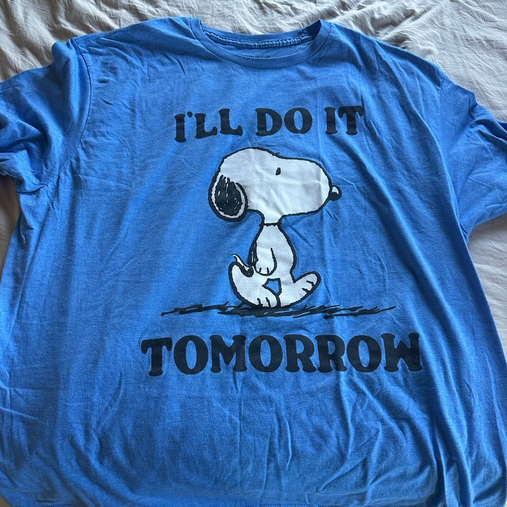 Peanuts Snoopy Relaxed Blue Tee